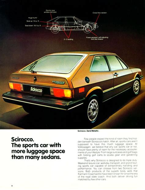 Vw Archives 1981 Vw Scirocco Sales Brochure German