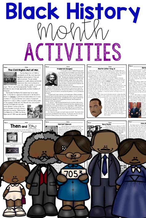 Black History Month Activities Martin Luther King Jr Mlk Activities