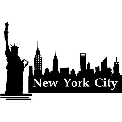 Silhouette New York Skyline Clipart Clip Art Library