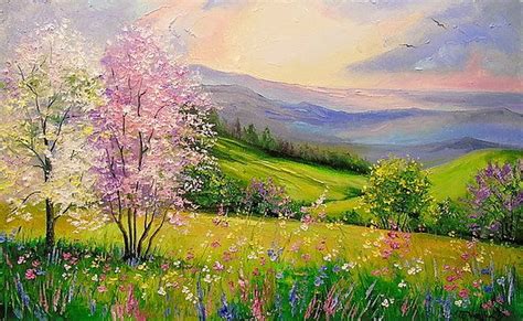 Spring In The Mountains By Olha Darchuk In Composition Painting