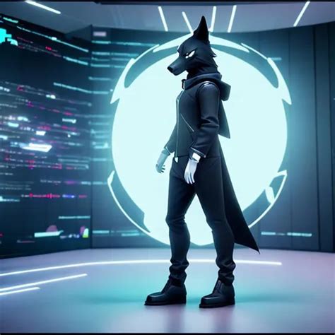 A Anthropomorphic Hacker Wolf Make The Wolf Have A Openart
