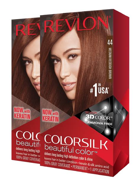 Revlon Colorsilk Beautiful Color Hair Color Medium Reddish Brown2pk
