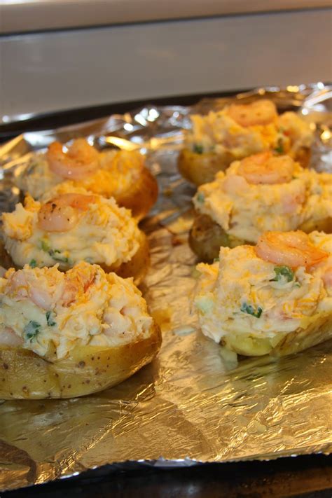 While the potatoes bake, mince the green parts and white parts of the scallion separately. For the Love of Food: Paula Deen's Twice Baked Shrimp ...