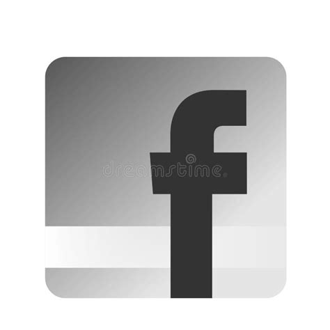 Facebook Logo Icon Vector Illustrations In Black On White Background