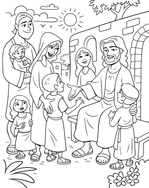 Children Sharing Coloring Pages Printable In 2020 Lds Coloring Pages