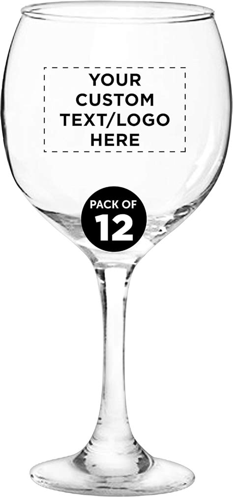 Custom Premiere Wedding Wine Glasses 20 5 Oz Set Of 12 Personalized Bulk Pack