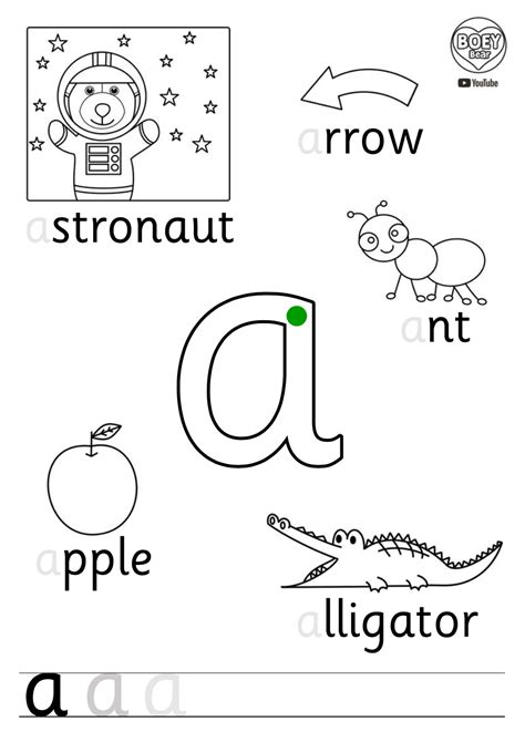 Free Printable What Words Begin With A Phonics Free Phonics