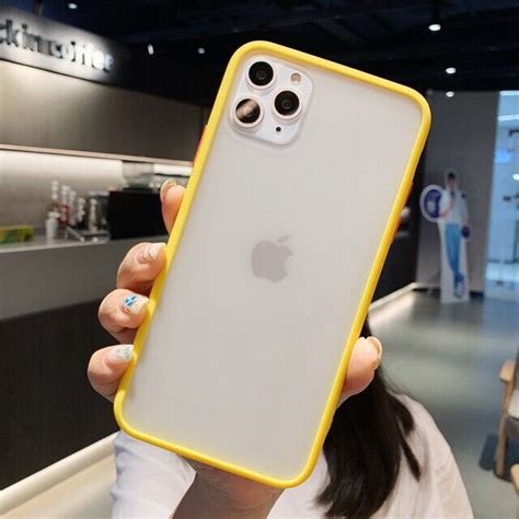 For Iphone 11 Pro Max Yellow Phone Case Shockproof Bumper Hard Cover Ebay