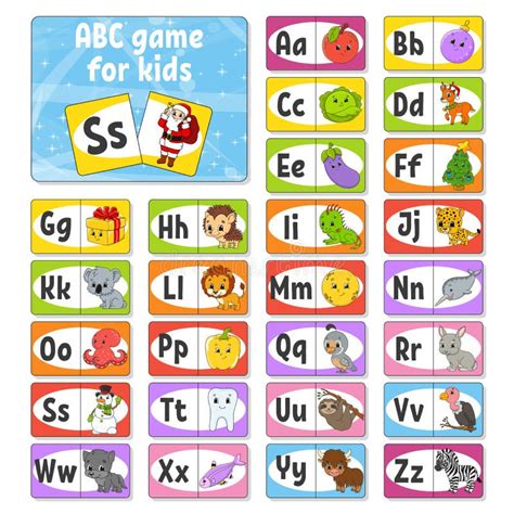 Abc Flash Kaarten Instellen Alfabet Voor Kinderen Leerletters Onderwijs