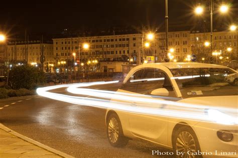 Night Photo With Car And Effect