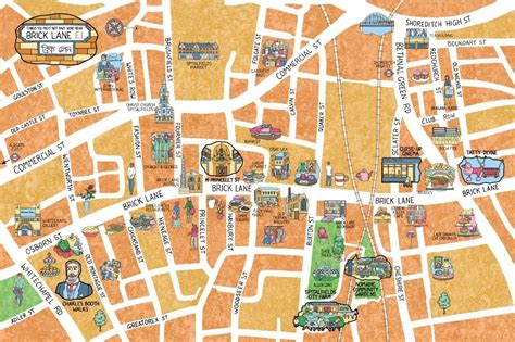 An Illustrated Map Of Brick Lane Londonist