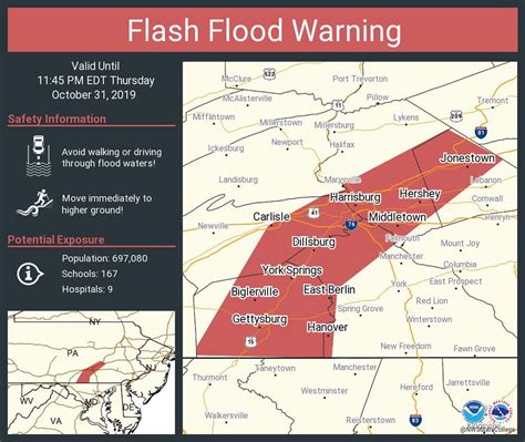 Flash Flood Warning Issued For Central Pa Counties