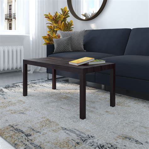 The table features a tempered glass top as well as rounded edges for a sleek and stylish touch. Mainstays Parsons Coffee Table, Espresso - Walmart.com ...