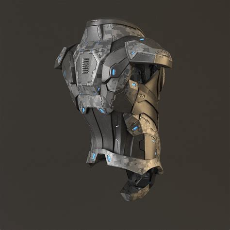 Nano Armor 3d Model Armor Concept Armor Space Armor