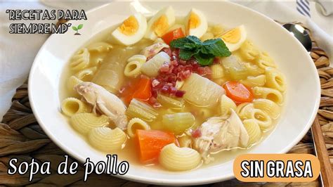 Caldo De Pollo Y Verduras SIN Grasas Sabroso Y Reponedor Low Fat