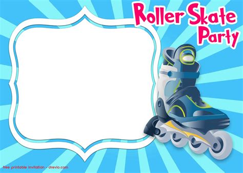 Free Printable Roller Skating Invitation Templates Roller Skating