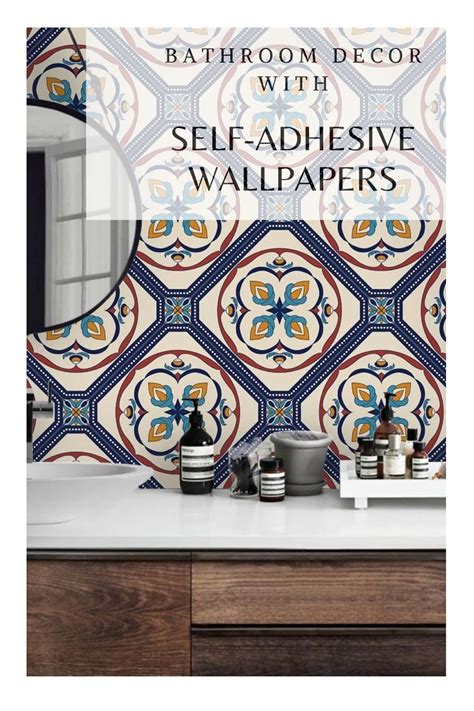 Bathroom Decor Ideas with self-adhesive wallpapers | Home Decor | Self