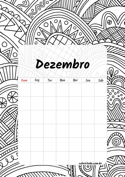 Calendario A Imprimir Desenhos Colorir Natal Imagesee