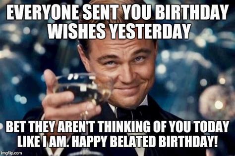 Leonardo Dicaprio Belated Birthday Funny Happy Birthday Meme