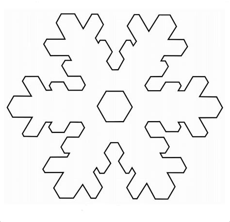 Folding Snowflake Template Plantilla De Copo De Nieve Dibujos De