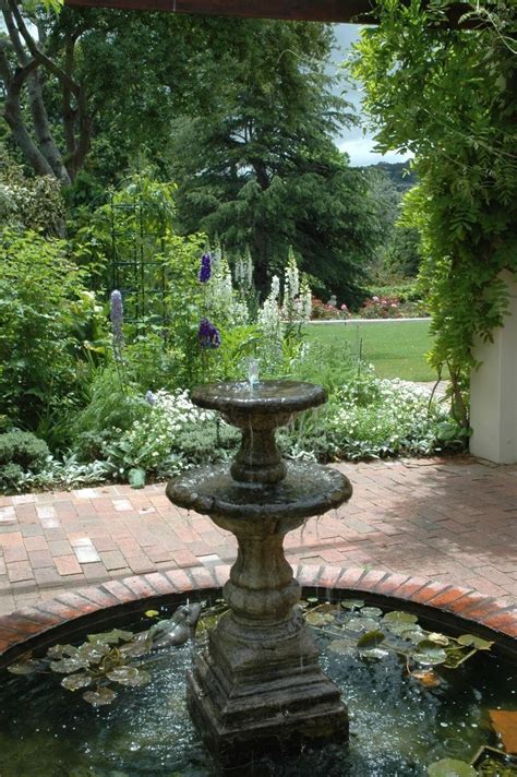 Small French Courtyards Garden Design Characteristics Cottage Fountains