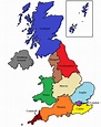 Reino unido estados mapa - gran Bretaña mapa del estado (Norte de ...