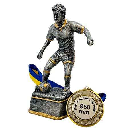 A football player (soccer), footballer. Fotbollsspelare Dam HR 170 - Idrottspriser ...