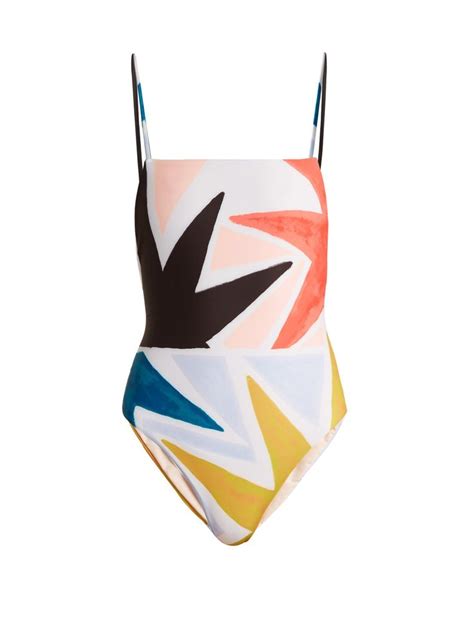 Georgette Superstar Print Swimsuit Mara Hoffman Matchesfashion Com Us Print Swimwear Beach