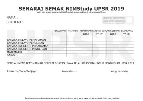 Seperti dimaklumkan, pihak sekolah turut bakal memberitahu tarikh pengumuman keputusan peperiksaan pt3 kepada pelajar berkenaan. Senarai Semak hadapi UPSR 2019 dengan penuh yakin! - Cikgu ...