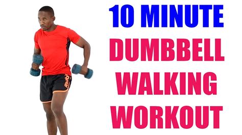 10 Minute Dumbbell Walking Workout Walk At Home With Weights Youtube
