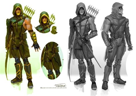 Green Arrow Redesign For Injustice Character Design Green Arrow Dc