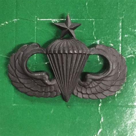 Us Army Parachutist Senior Jump Wings Black Metal Badge 1 12 Inch