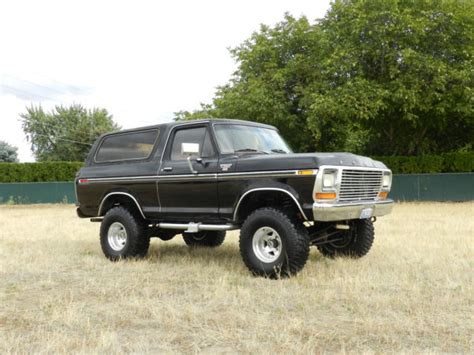 1978 Ford Bronco Ranger Xlt 4x4 61k Miles Black On Red Classic