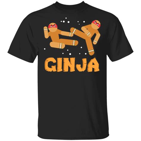 Ginja Gingerbread Man Ninja Funny Christmas T-shirt | Funny christmas tshirts, Christmas tshirts ...