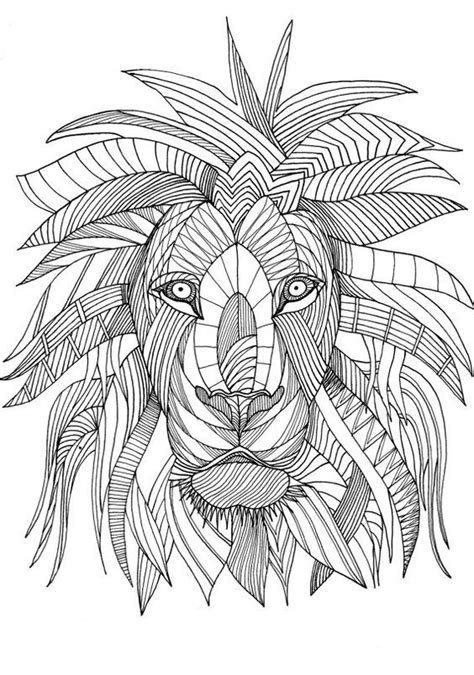 Geometric Animal Coloring Pages