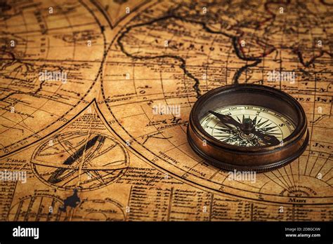 Travel Geography Navigation Concept Background Old Vintage Retro