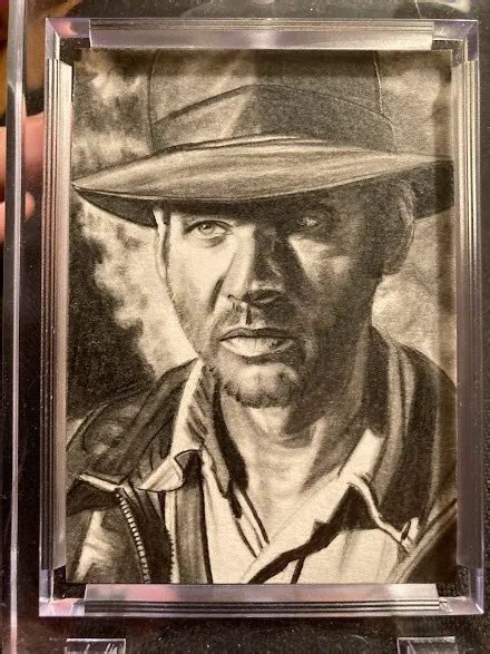 Indiana Jones Harrison Ford Indy Sketch Card Artist Rac Harper 5