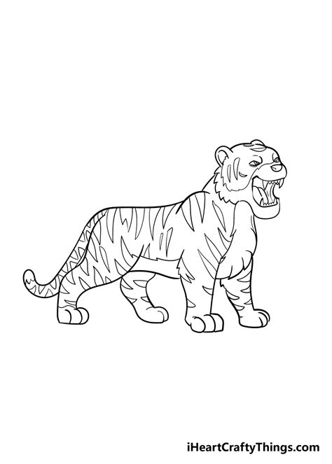 Share More Than Tiger Sketch Simple Latest Seven Edu Vn