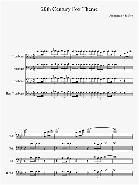 Download Th Century Fox Theme Sheet Music Composed By Arannged Th Century Intro Noten HD