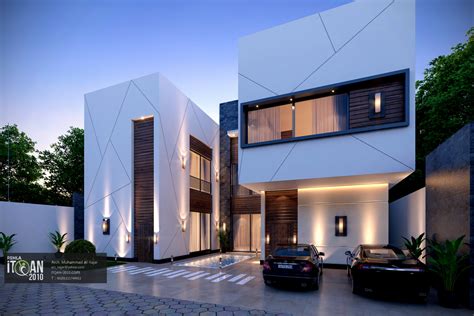 Unique architecture and space layout. Modern Villa Design - saudi arabia | ITQAN-2010