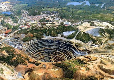 Vue Aérienne De La Mine De Rio Tinto à Huelva Andalousie Parc