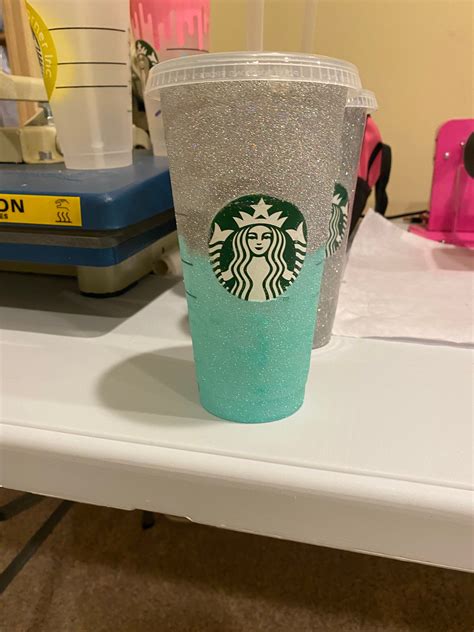 Custom Venti Starbucks Glitter Cups Etsy