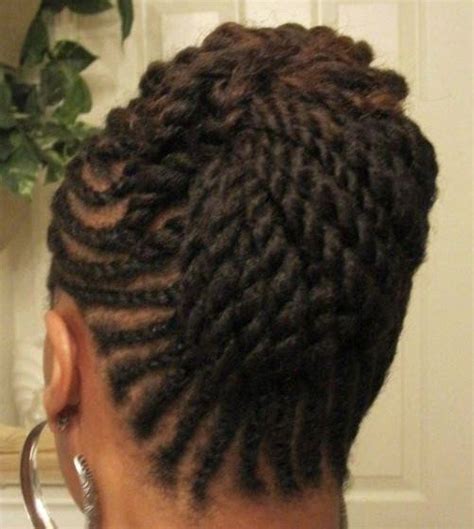 You can ask your stylish to pull the curls into a faux hawk. African American Flat Twist Updo Hairstyles | New Natural ...