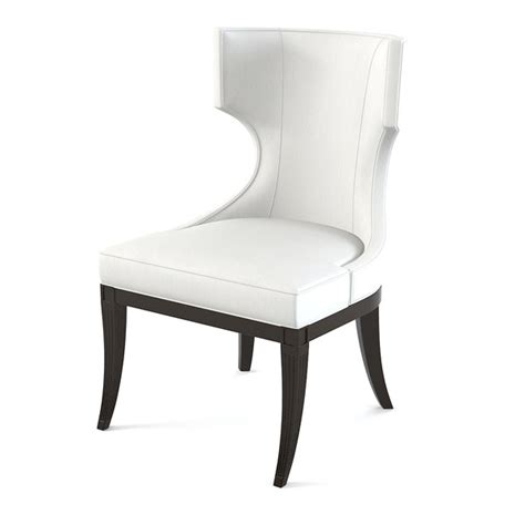 Get cozy in your living room space with an arm chair or chaise lounge chair. White Upholstered Dining Chair Displaying Infinite ...