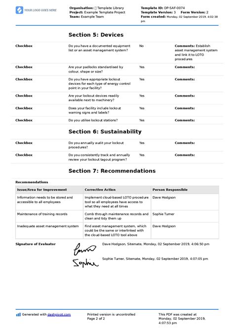 Fense report template fenseincident report in word and pdf simple lockout tagout form template fresh doc xls free last will and testament blank forms. Free Lockout Tagout Procedure Template Word / Nurse resume ...