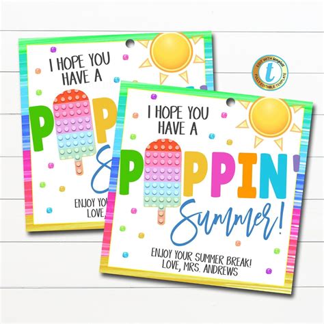 Have A Poppin Summer Free Printable