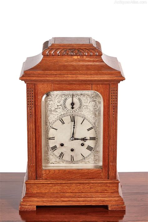 Antiques Atlas Large Antique Oak 8 Day Bracket Clock Bracket Clocks