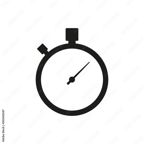 Timer Icon On White Background Deadline Icon Symbol Stopwatch Symbol