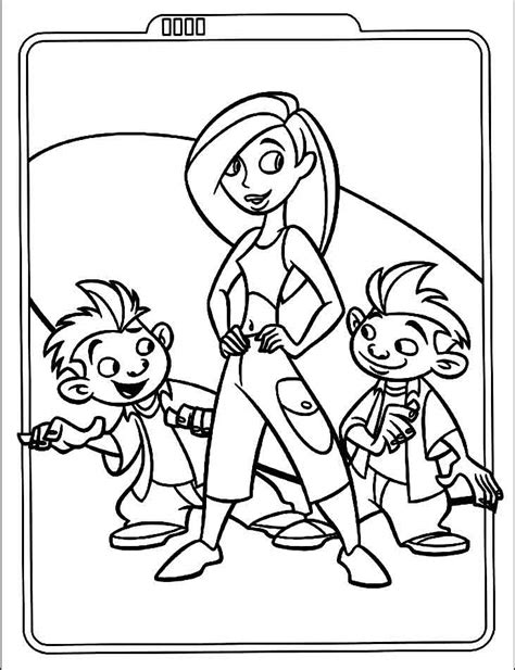 Kim Possible Coloring Pages Kim Possible Drawing