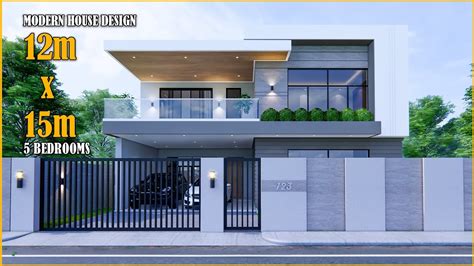 House Design Modern House 2 Storey 12m X 15m With 5 Bedrooms